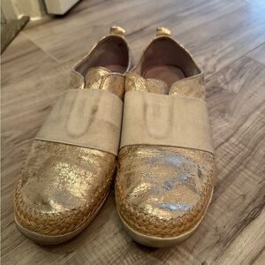 Elegant Gold Espadrille Flats